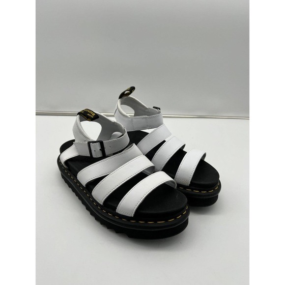 Dr. Martens Shoes - Dr. Martens Blaire Leather Sandal Size 9 White Strappy Platform Woman's Shoe